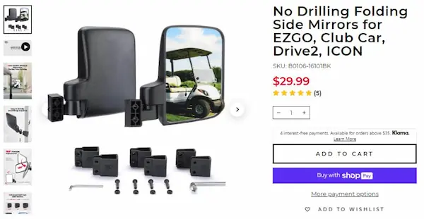 no-drilling-folding-side-mirrors-for-ezgo-club-car-drive2-icon