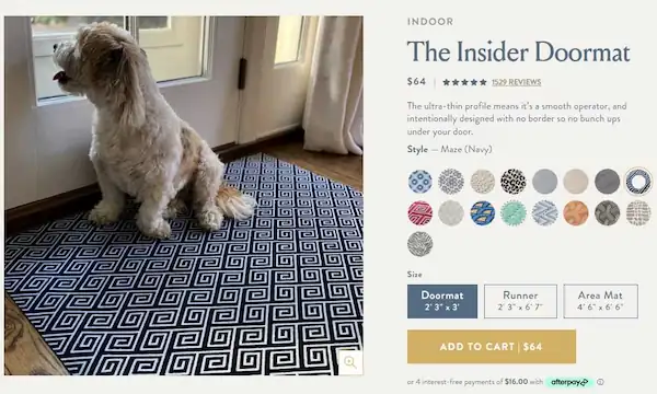 the-insider-maze-navy-doormat
