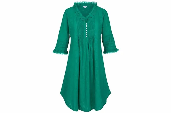 annabel-cotton-tunic in-hand-woven-teal